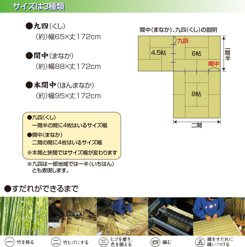 お座敷すだれ