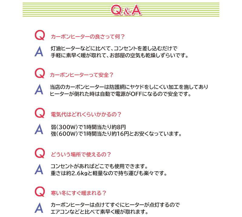 カーボンヒーターQ&A