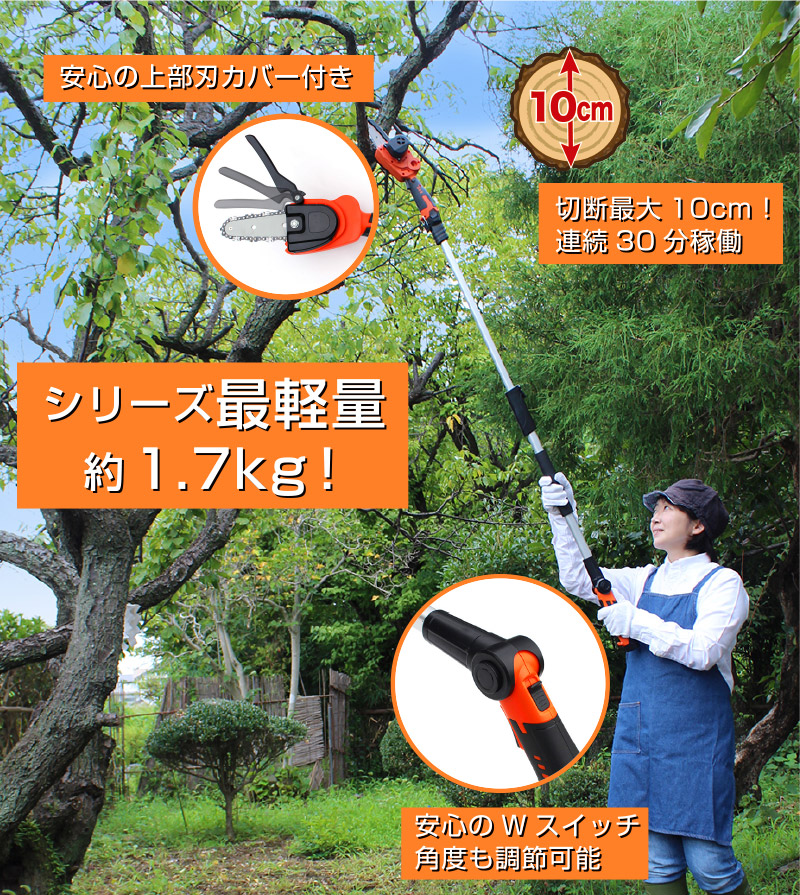 高枝電動チェーンソーミニ