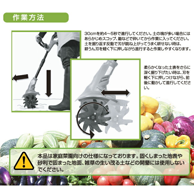 充電式ハイパワー18V家庭用耕運機プラス
